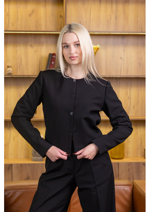 Кроп-жакет у чорному кольорі - 39.23