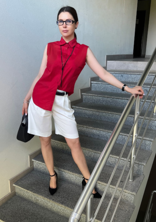 Бермуди у білому кольорі - 130a.25